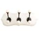 White Black Double Loop Ceramic Iron Wooden Hooks